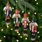 Northlight Set of 4 Red and Green Christmas Nutcracker Ornaments - 5"